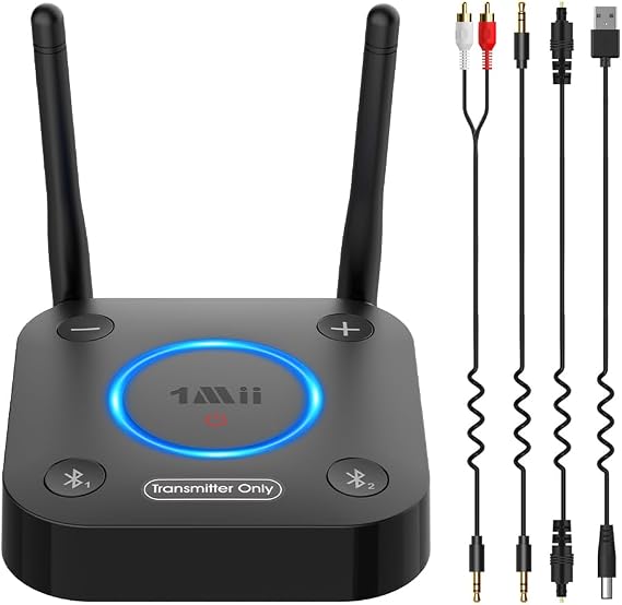 1Mii B06TX Bluetooth 5.3 Transmitter for TV to Headphones