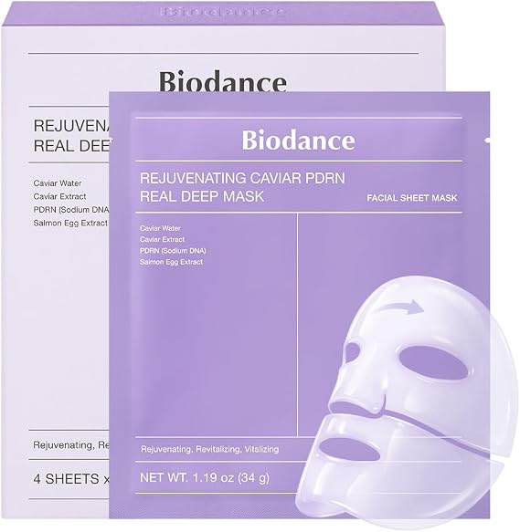 BIODANCE Caviar PDRN Hydrogel Overnight Face Mask 4 PCs
