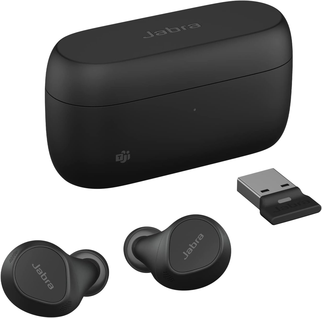 Jabra Evolve2 Buds True Wireless In-Ear Bluetooth Earbuds, Active Noise Cancellation ANC and 4-mic MultiSensor Voice Technology - Microsoft Teams Certified, works with all other meeting apps - Black