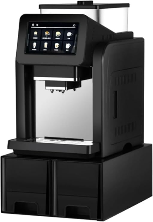 Coffee Maker, Fully Automatic, Commercial Soy Siro, 3 Types of Water Supply, Fully Automatic Grinding Espresso Machine with Coffee Maker Mill Compatible with Beans and Flour High Pressure