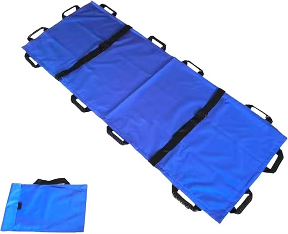 Portable Stretcher, Medical Foldable Stretcher, Thick Nylon Cloth Soft Stretcher, Patient Transport Multifunction Stretcher, for Hospital Home, Moving The Wounded (Size : 180x70cm)