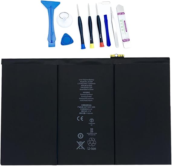 A1389 Battery Compatible with iPad 3 and iPad 4 A1416 A1430 A1458 A1459 A1460 A1403 3.7V 11560mAh 43Whr with Installation Tools