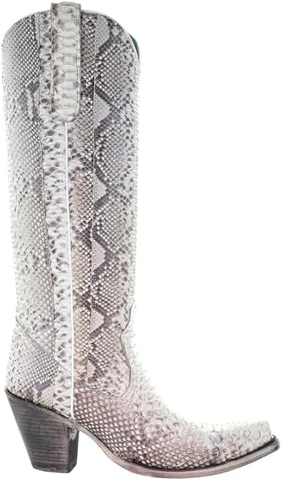 Corral Boots Womens Pull On Snip Toe Dress Boots Knee High Mid Heel 2-3" - Grey
