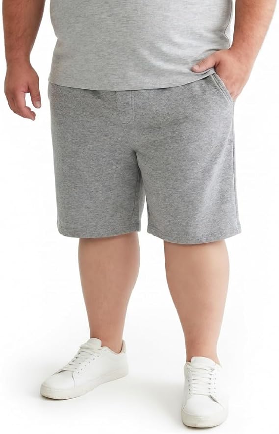 JC DISTRO USA-Made Men's Big and Tall Lightweight French Terry Active Shorts (3XL-7XL, Multipack Available)