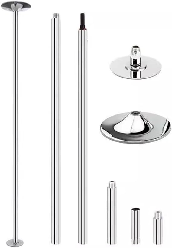 Professional Spinning Dancing Pole, 45mm Portable Dance Pole Spinning & Static, Adjustable Height, No Drilling Required, Loads 440lbs, for Home Fitness
