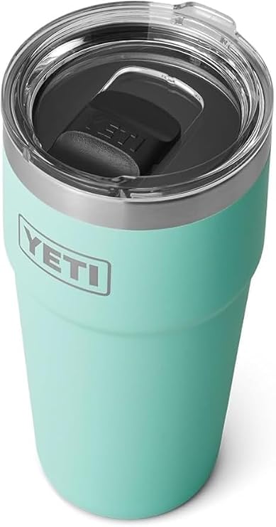 YETI Rambler 20 oz (591 ml) Stackable Cup, Seafoam | Stainless Steel Coffee Cup with MagSlider Lid (Not Leakproof), Insulated Coffee Tumbler Keeps Drinks Hot or Cold