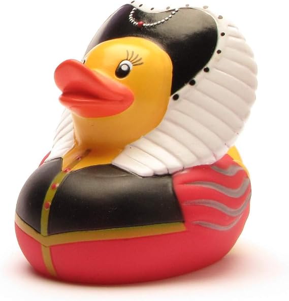 Yarto Famous & Historical Rubber Duck Bath Toys | Educational | Child Safe | Tested for Ages 0+ | Collectable | Party Favors | Cake Toppers (Queen Elizabeth)