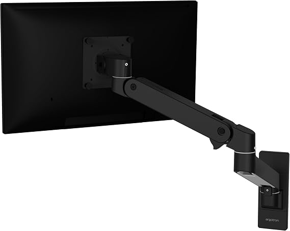Ergotron Upgraded LX Pro Premium Single Monitor Arm, VESA Wall Mount for Monitors Up to 34 Inches, 4 to 22 lbs Matte Black