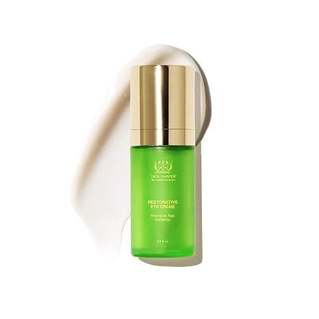 Tata Harper Restorative Eye Creme, Anti-Aging Eye Cream, Hydrating Eye Cream for Dark Circles & Under Eye Bags, Daily Use, Natural Skincare, 15ml