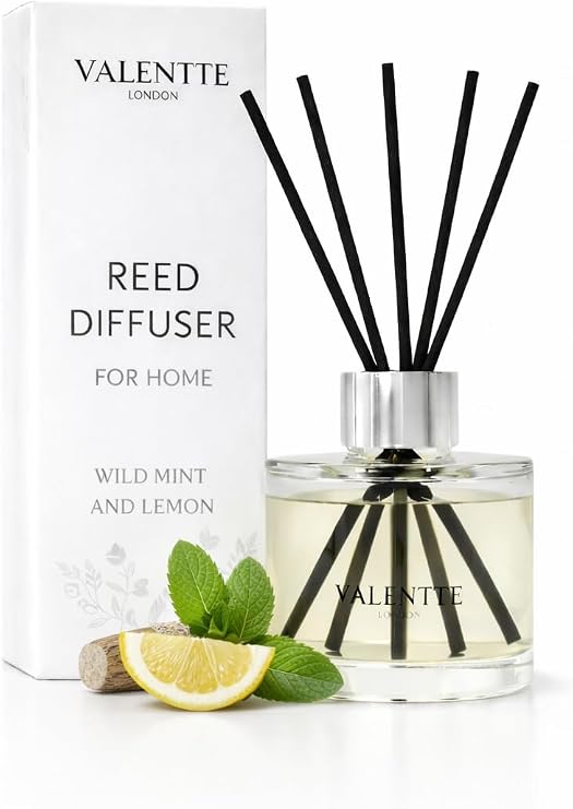 Valentte Reed Diffuser for Home- Wild Mint & Sicilian Lemon Scented- 100 ml