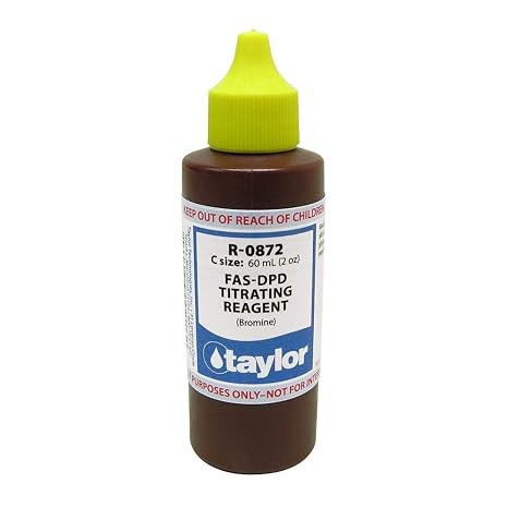 Taylor Reagent Refills, FAS-DPD Titrating Reagent (Bromine) 2 Oz Bottle R-0872-C - Pack of 3