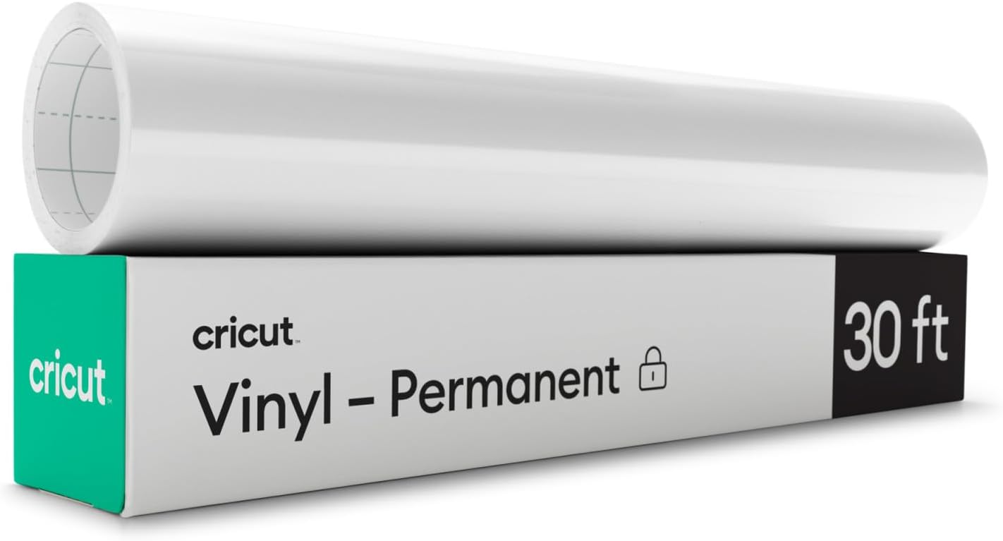 Cricut 2006840 Premium Kalıcı Vinil, Beyaz, 12 x 360