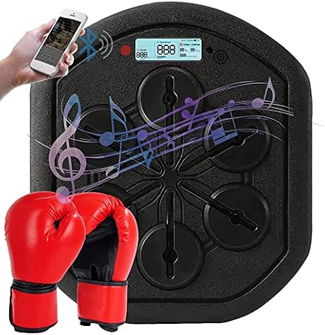 Wall Mounted Electronic Boxing Machine with LCD Screen, Bluetooth APP Data Tracking, Smart Punch Force Tester for Home Gym Workouts