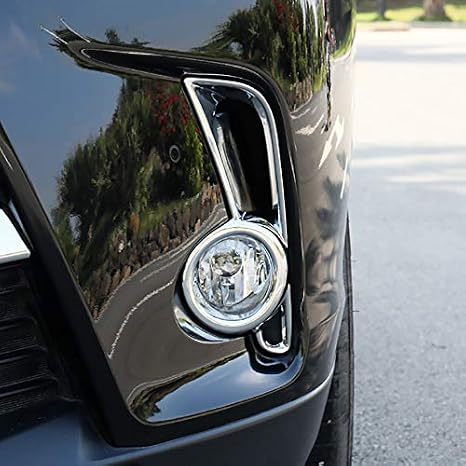 Kadore for Toyota Highlander 2017 2018 2019 Chrome Front Fog Lights Cover Trim Frame 2-pc