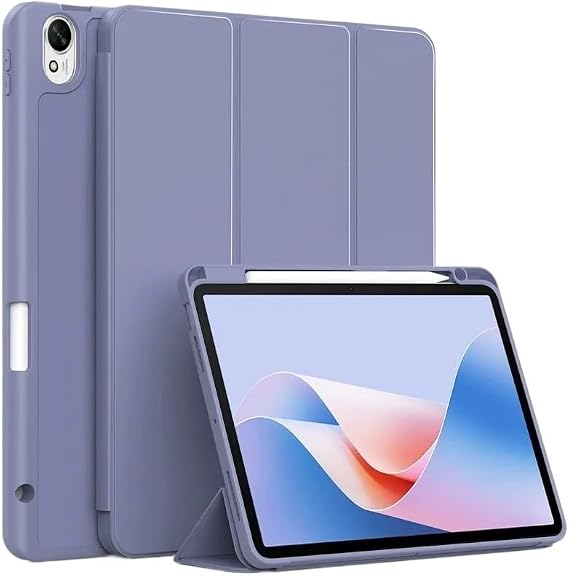 Tablet Case Suitable for Huawei MatePad 11.5S 2024 DMG-W00 TGR-W09 Trifold PU Leather Flip Soft Back Cover with Pencil Holder