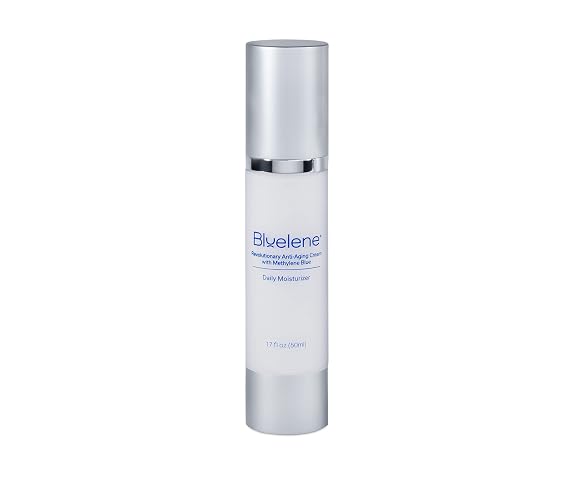 Bluelene Anti Aging Daily Moisturizer, Revolutionary Anti Wrinkle Face Cream with Methylene Blue (50ml) (1.7 Fl Oz). Suitable for Sensitive Skin.
