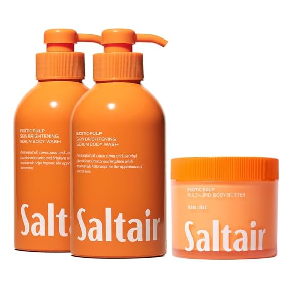 Saltair Exotic Pulp Body Care Set | Wash & Body Butter Duo | 2 Piece | Coordinated cleansing and hydration regimen with a gentle lather and comfortable creamy finish