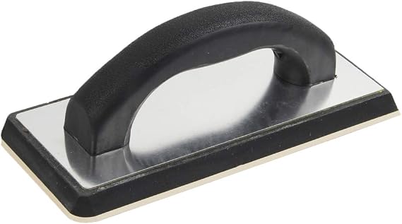 Grout Float 9.5" x 4" - Rubber Sponge Pad for Masonry, Concrete, Drywall, Stucco or Grout - Fine Texture