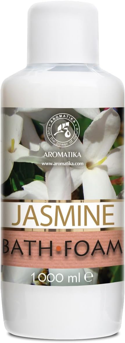 Jasmine Bath Foam 1000 ml - Bath Foam with Natural Essential Jasmine Oil - Aromatherapy Bathtub - Body Care - Relaxation - Spa - Bathing - Bath Additive - Foam Baths - Jasmine Aroma