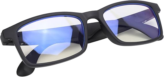 Smart Glasses, Bluetooth Enabled with Built in Mic Blue Light Filter Touch Voice Assistant for Outdoor Cycling TR Frame