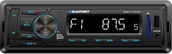 Blaupunkt BPA1119BT 1 DIN Bluetooth USB Car Radio Black