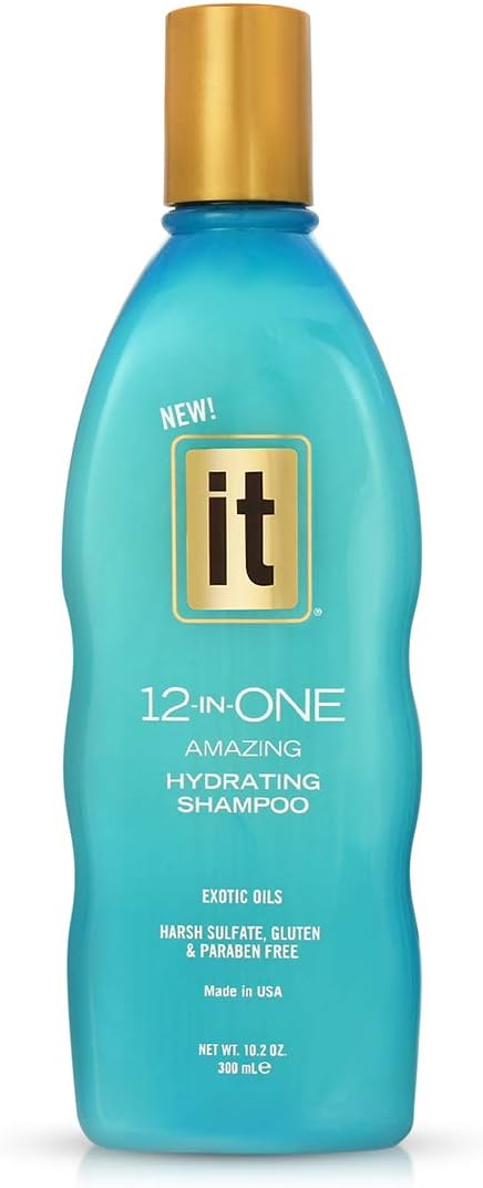 Freeze It 12-in-ONE Amazing Hydrating Shampoo, 10.2oz | Infused with B Vitamin Biotin | Hydrates with Exotic Oils | Fights Frizz | UV Protection | Sulfate, Paraben & Gluten Free