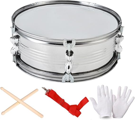 13inch Snare Drum Set with Adjustable Strap - Percussion Marching Drum with Drumsticks for Learning and Performance