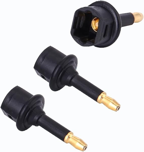 Digital Fiber Optic Toslink to 3.5mm Jack,Female to 3.5 mm Mini Male Optical Audio Connector Adapter(3pack)