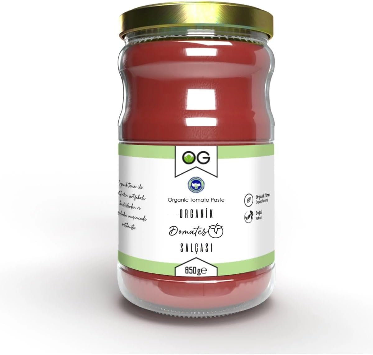 OG Organic Unsalted Tomato Paste 650 gr