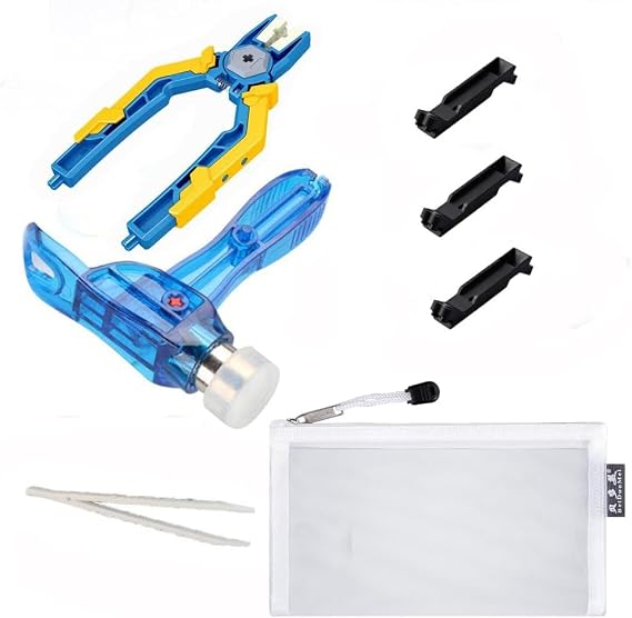 Building Blocks Separator Tool Kit Brick Tools Technic Blocks Tool Set Including 1 Multi-Functional Hammer,1 Pliers,1 Tweezers 8 Brick Separator