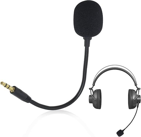 Replacement Microphone for Headset, External Mic 3.5mm Boom