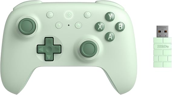 8Bitdo Ultimate 2C Wireless Controller for Windows PC and Android, with 1000Hz Polling Rate, Hall Effect Joysticks and Hall Triggers, and Remappable L4/R4 Bumpers (Green)
