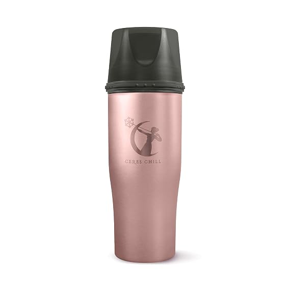 Ceres CHILL Demigoddess Mini Breastmilk Chiller & Warmer 616oz Portable Breast Milk Cooler, Storage & Baby Bottle for Travel, Work or On-The-Go Pump Compatible Container Rose Gold