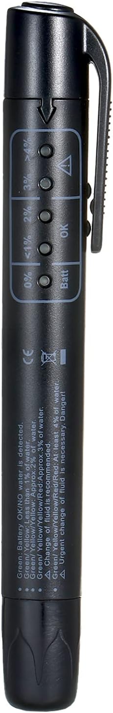 HUIOP Brake Hydraulics Liquid Test Pen Automatic Brake Oil Moisture Analysis DOT4 DOT5 for DOT3 with 5 LED Indicators