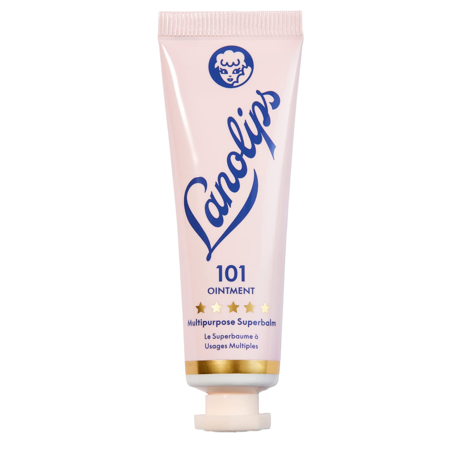 Lanolips 101 Ointment Multi-Balm, Original Superbalm - Contains Pure Lanolin Oil for Smooth, Hydrated & Healthy Lips - Natural Lip Balm for Dry Lips, Cuticles & More 0.52 oz
