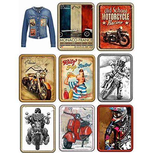 Display of 24 Basic Silkscreen Patches for Ironing - Ref. 571-24