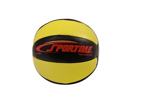 Sportime Strength Medicine Ball, 2.2 Pounds, Yellow/Black