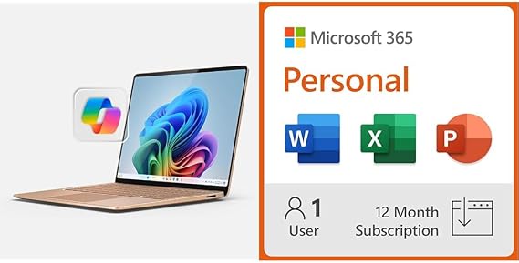 Microsoft Surface Laptop (2024), Windows 11 Copilot+ PC, 13.8" Touchscreen Display, Snapdragon X Plus (10 core), 16GB RAM, 512GB SSD Storage, Dune