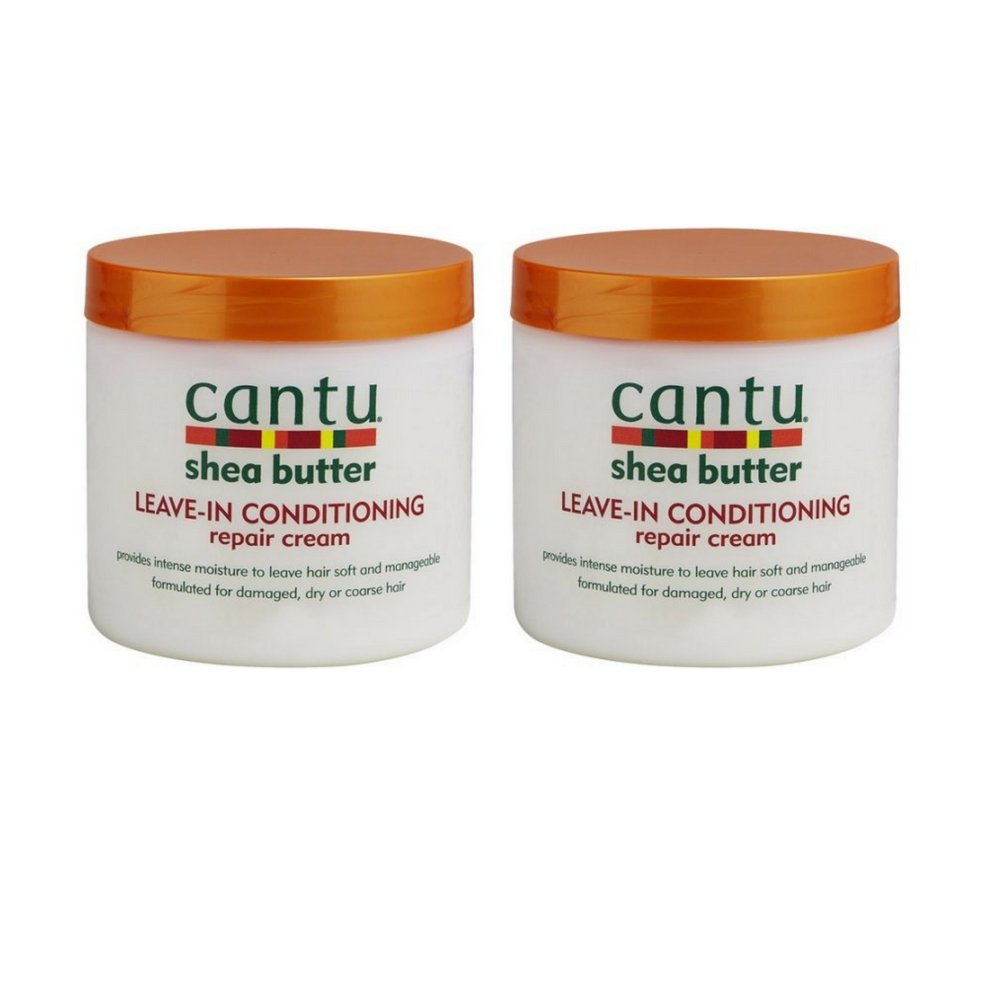 Cantu Shea Butter for Natural Hair Leave in Conditioner Repair Cream 12 Oz Pack of 2
