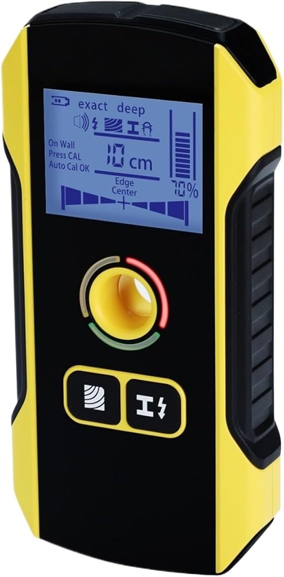Stud Finder, Stud Finder Wall Scanner Stud Detector Scanner with Center Hole 3 Color Indicator