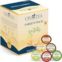 Cha4TEA 36-Count 6 Flavors Variety Pack Tea for Keurig K-Cup Brewers, Including Green, Black, Jasmine, Earl Grey, English Breakfast, Oolong Tea