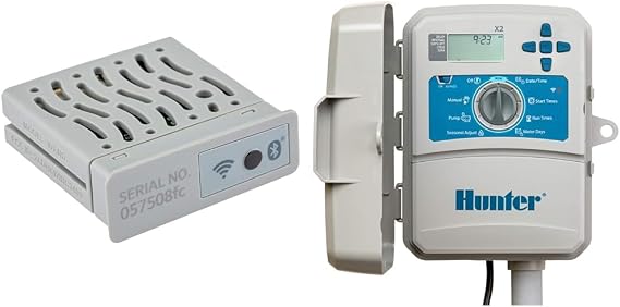 Hunter Wand Wi-Fi Module for X2 Outdoor Irrigation Controller Bundle with Hunter Industries Hydrawise X2 6-Station Outdoor Irrigation Controller, White