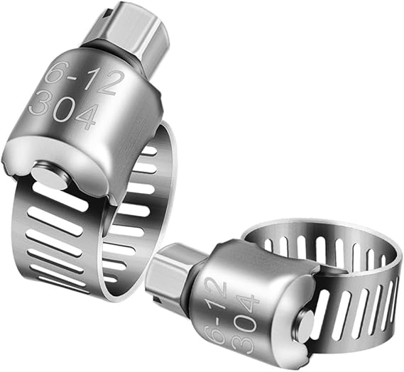 10pcs Adjustable Stainless Steel Screw Band Hose Clamps Car Fuel Hose Clamps Pipe Clamp Worm Gear Clip Hose Clamp Plier Tools,10pcs 16mm,25mm