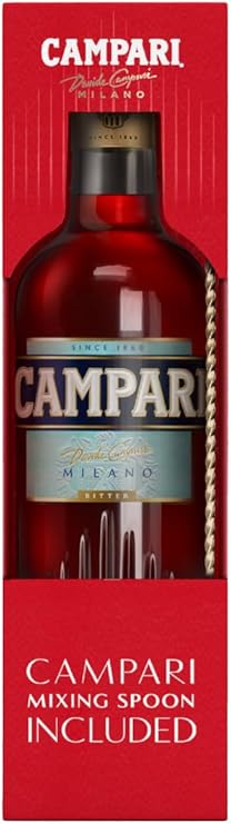 Campari 70cl | 25% | Bitter Aperitif - The Heart of the Negroni | Gift Pack with Mixing Spoon