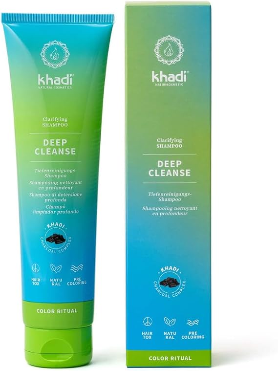 khadi DEEP CLEANSE Ayurvedic Clarifying Shampoo - Intensive clarifying deep cleansing of hair & scalp - 100% natural & silicone-free - 150g