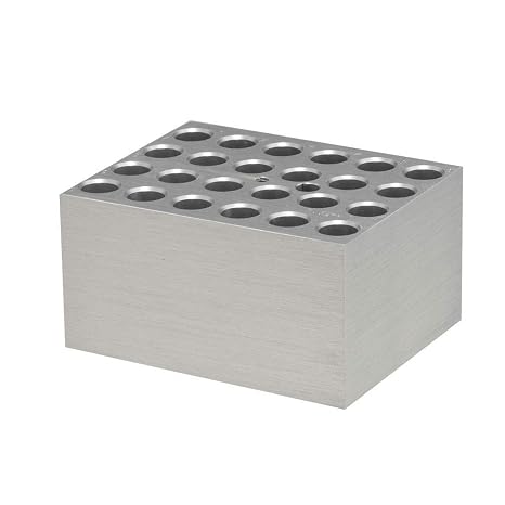 Benchmark Scientific BSW1500 Aluminum Dry Bath Heating Block for Digital Dry Bath Incubator, 24 x 1.5mL Centrifuge Tubes Capacity