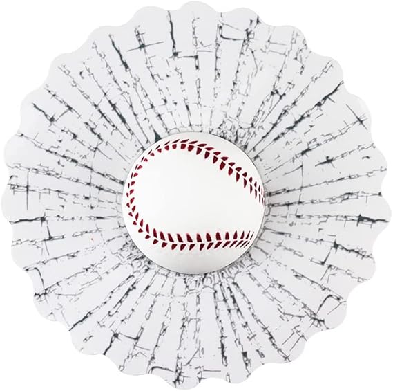 3D Prank Tricky Broken Glass Sticker Car Window Ball Hits Self Adhesive Funny Car Stickers (Baseball)