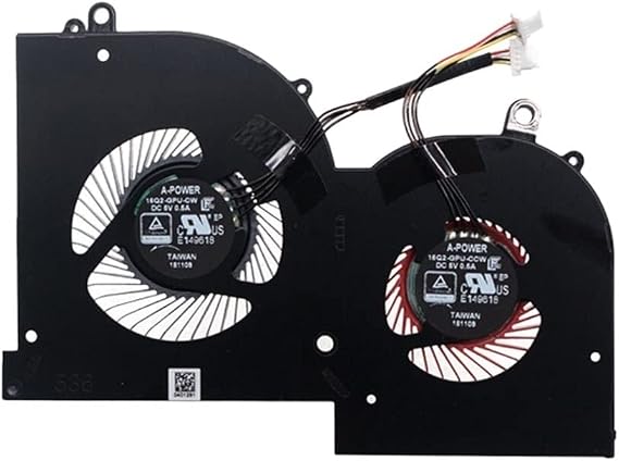 Laptop Parts GPU CPU Cooling Fans for MSI GS65 GS65VR P65 MS-16Q2 MS-16Q1 16Q3 Laptop VGA Cooler Fan 5V 4PIN 16Q2-CPU-CW BS5005HS-U31(GPU Fan)