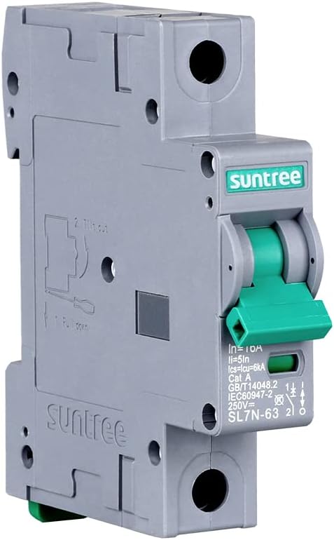 Renogy Suntree 10 Amp Single-Pole DC Circuit Breaker for Off-Grid Solar System, PV Combiner Box, Breaker Box