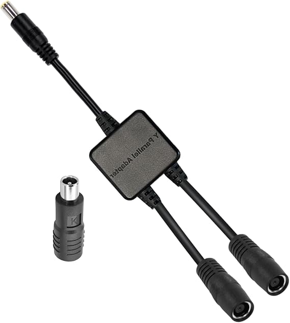 DC 8mm Y Parallel Adapter Cable, DC 7909 Connector to 8mm Parallel Adapter Cable for Solar Panel Reverse Current Protection Charge Solar Generator
